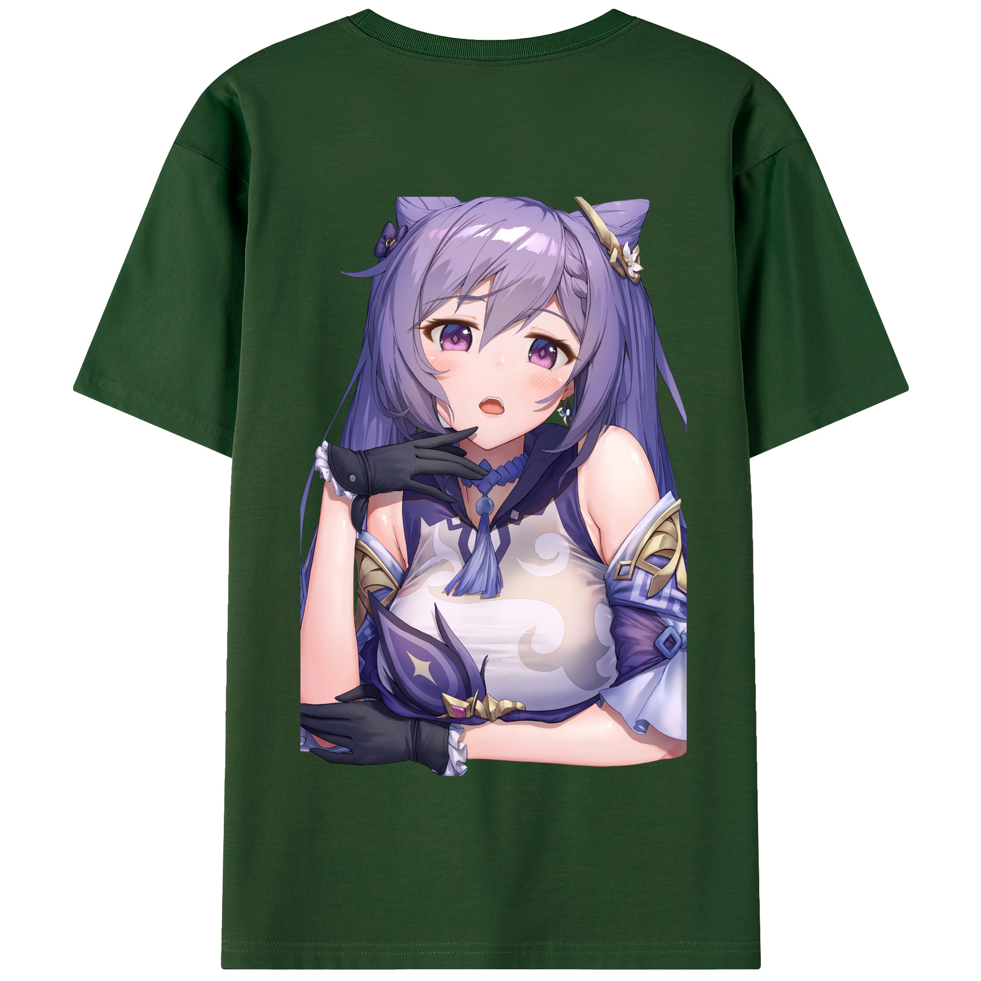 げんし神 刻晴 こくせい genshin Kokusei 綿100％半袖Tシャツ（背面プリント）